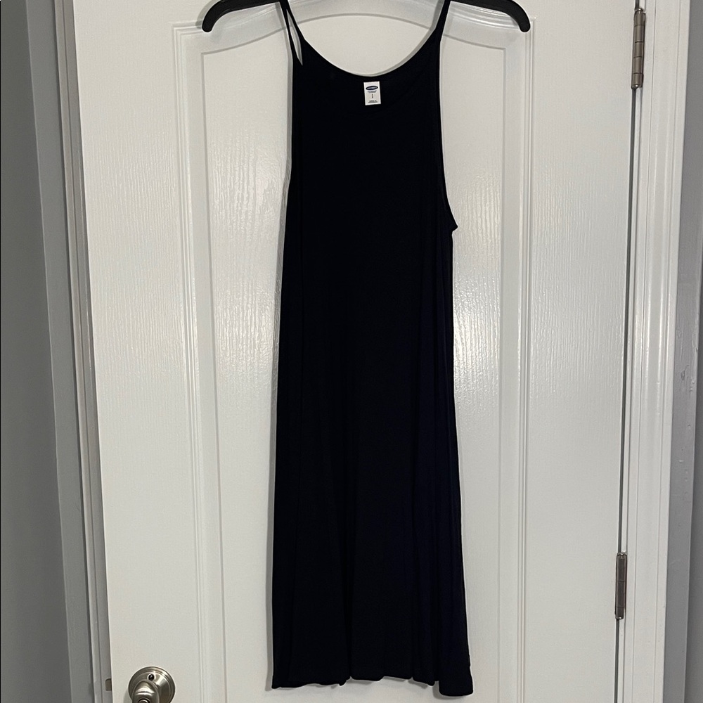 Old Navy Black Halter Swing Dress Black Size S